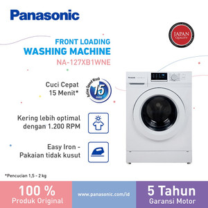 Panasonic NA-127XB1WNE Mesin Cuci Front Loading [7 Kg] - White