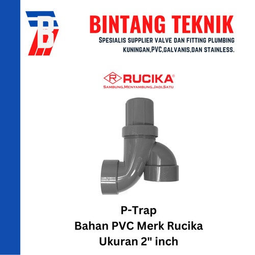 P-Trap 2" inch PVC Rucika D