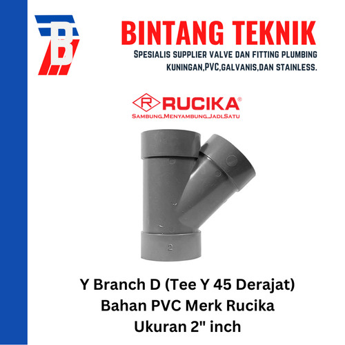 Tee Y Branch PVC Rucika 2" x 2" - D (Tipis)