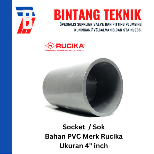 Socket / Sok PVC Rucika 4" inch AW (Tebal)