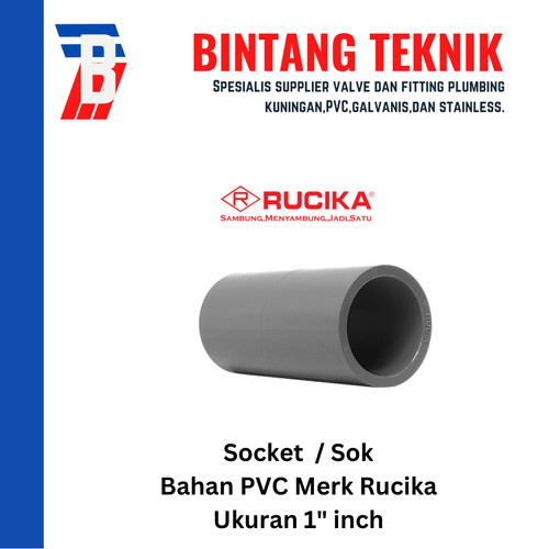 Socket / Sok PVC Rucika 1" inch AW (Tebal)