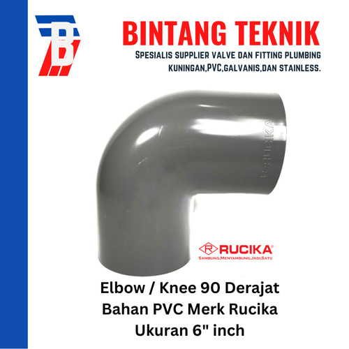 Elbow / Knee 6" inch PVC Rucika AW 90 Derajat