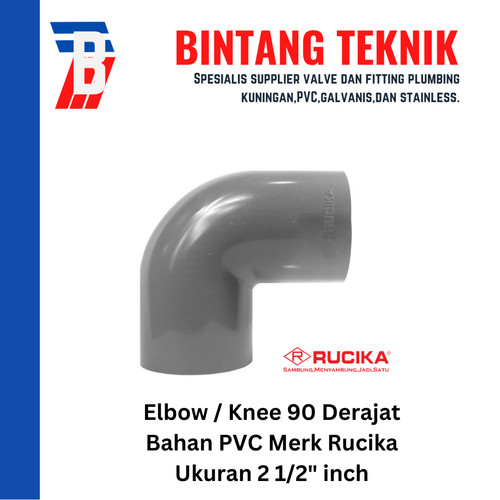 Elbow / Knee 2 1/2" inch PVC Rucika AW 90 Derajat