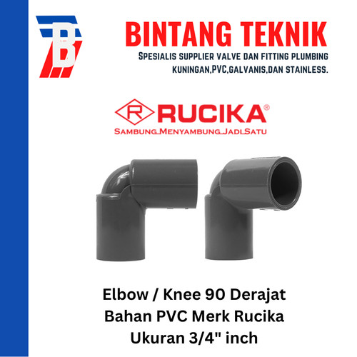 Elbow / Knee 3/4" inch PVC Rucika AW 90 Derajat