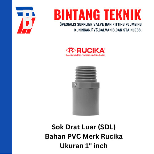 Sok Drat Luar (SDL) PVC Rucika 1" inch