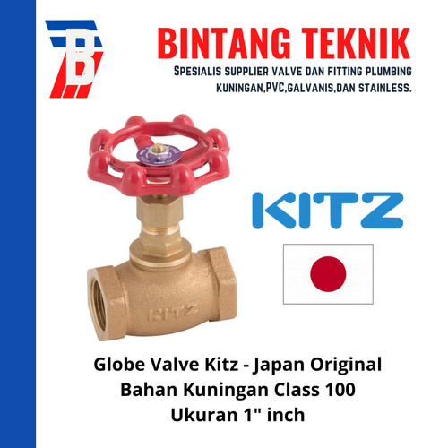 Globe Valve 1" inch Bronze Kitz Class 100