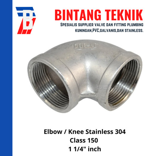 Elbow / Knee 1 1/4" inch Stainless 304 #150