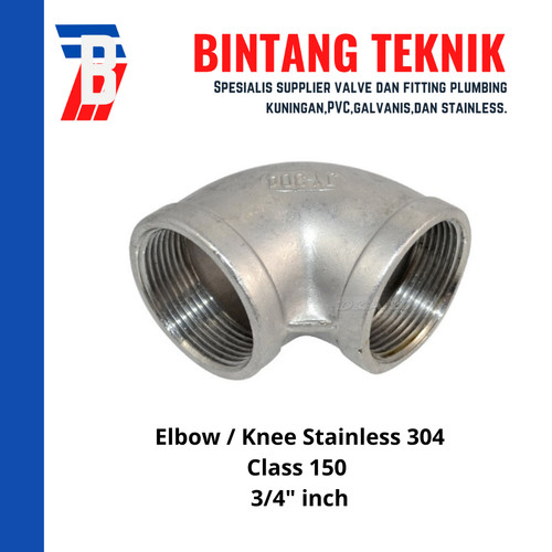 Elbow / Knee 3/4" inch Stainless 304 #150