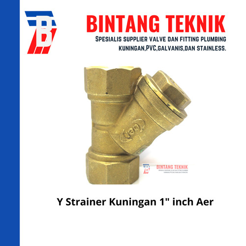 Y Strainer Kuningan 1" inch Aer PN16 DN25