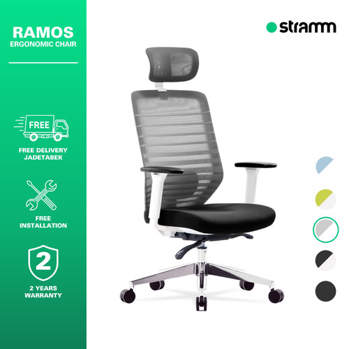 Kursi Kantor Ergonomis Stramm Ramos I with Aluminium Footbase