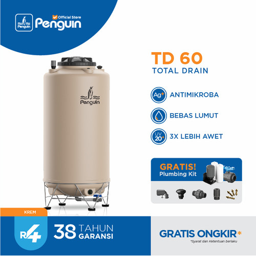 Penguin Toren Tandon Tangki Air Total Drain TD 60 600 Liter