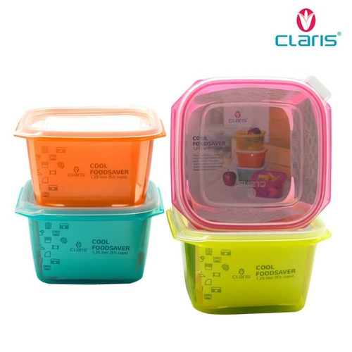 Claris 2728 SQ Food Saver Kotak Tempat Makan Lunch Box Plastik