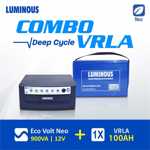 COMBO LUMINOUS 900VA ECO VOLT + BATERAI VRLA