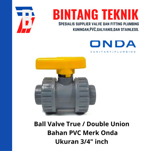 Doube True Union Ball Valve 3/4" inch Onda