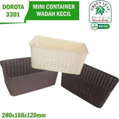 Green Leaf 3301 Keranjang Nampan Mini Container Organizer Box Dorota