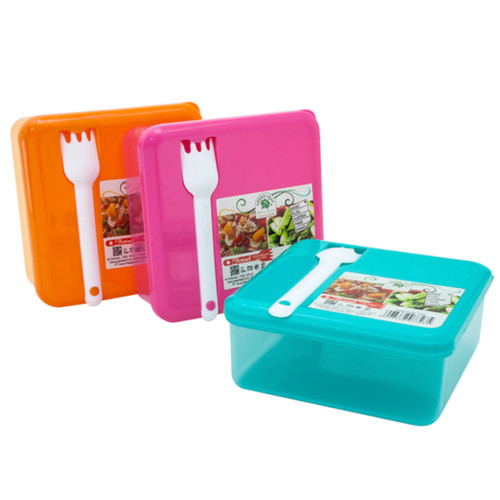 Green Leaf 7323 Kotak Tempat Makan Lunch Box Bekal Dgn Sendok Florimel