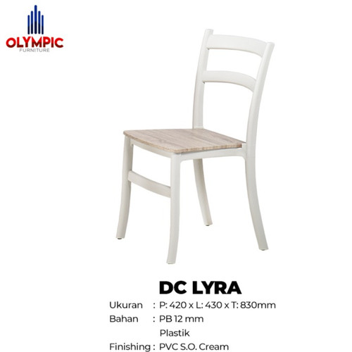 Olympic DC Lyra Kursi Makan Bangku Cafe Plastik Chair Resto Tebal Kuat