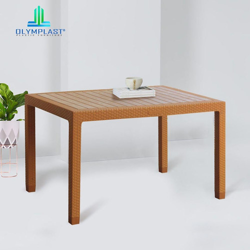 Olymplast ODT R 120 Meja Makan Plastik Dining Dine Table Rotan Rattan