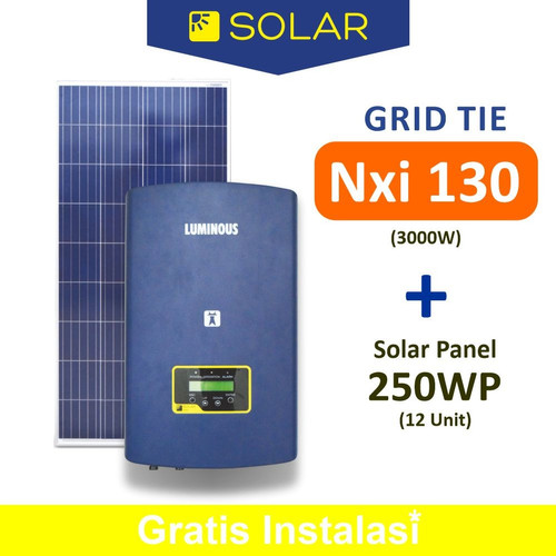 PROMO PAKET SOLAR GRID TIE / ON GRID INVERTER NXI 130 (3000W) LUMINOUS