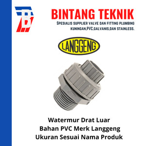 Watermur Drat Luar 1" x Pipa 1/2" PVC Langgeng