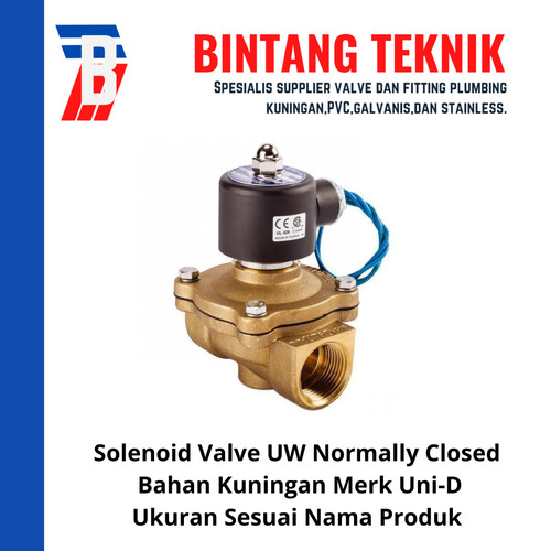 Solenoid Valve 1" inch Uni-D 220 Volt UW (Untuk Air) Normally Closed