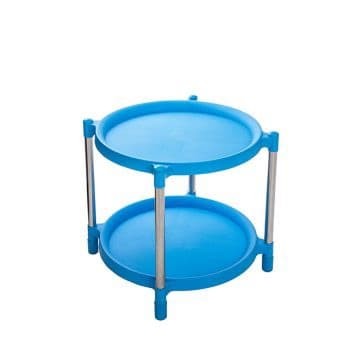 Shinpo 843 D Meja Tamu Susun 2 Bulat Plastik Romana Side Table 843D