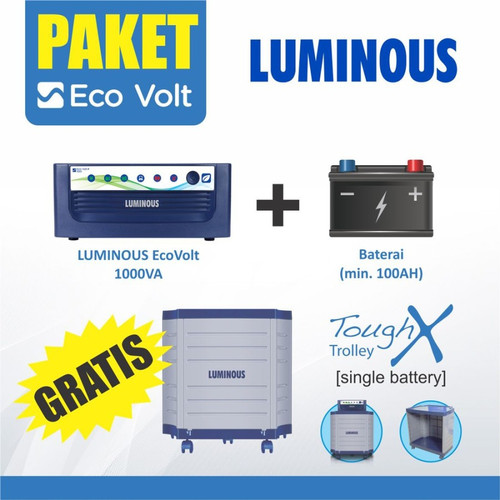 SINGLE TROLY LUMINOUS /BOX INVERTER DAN BATERAI