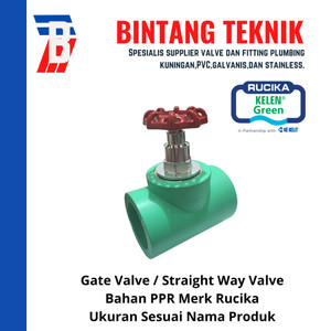 Stop Kran Valve PPR 1 1/2" inch (50 mm) Rucika