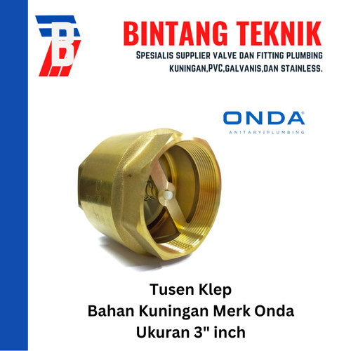 Tusen Klep 3" inch Kuningan Onda