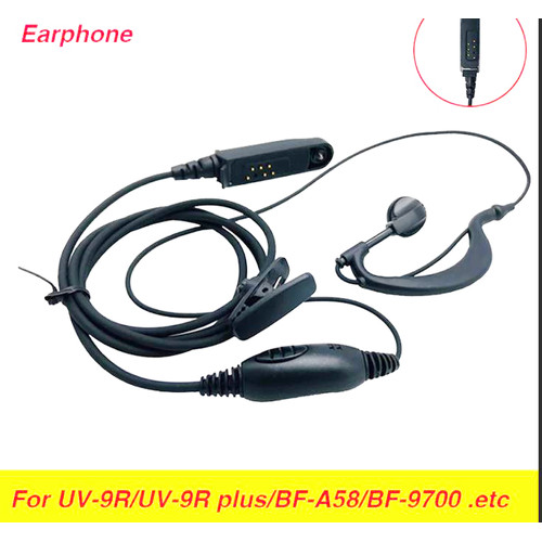 Handsfree HT Baofeng UV-9R Plus BF-A58 BF-A58S UV9 UV9R Karet Hitam