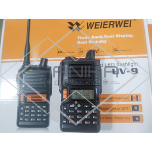 Weierwei UV-9 Q2 HT Triband Ori Baru Walkie Talkie WW UV9 Three Band