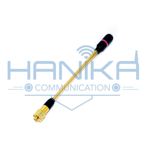 V82A Antena Helical Kuning LED Hijau VHF HT Cina SMA F Baofeng Pofung