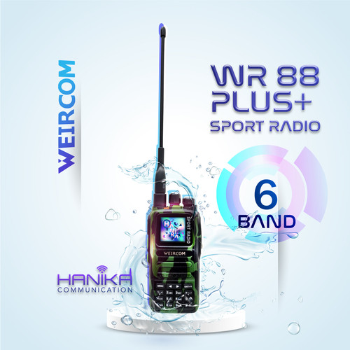 Weircom WR-88 Plus 10W 6 Band IP68 Hijau Army Loreng WR88 WR88 Plus