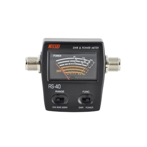 Nissei RS-40 SWR Power Meter 200W Dual Band VHF UHF Ori Baru RS40 HT