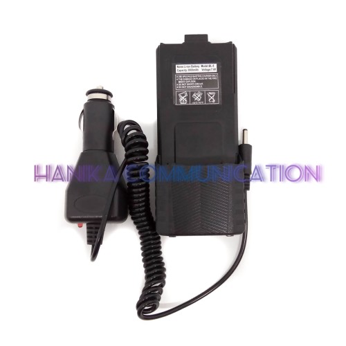 Paket Baterai Besar dan Charger Mobil HT UV-5R UV5 UVR Baofeng Verxion