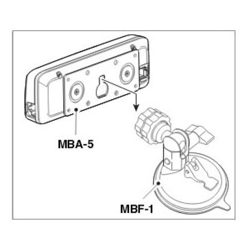 Icom MBF-1 Sunction Cup Mounting base + MBA-5 Controller Bracket Mobil