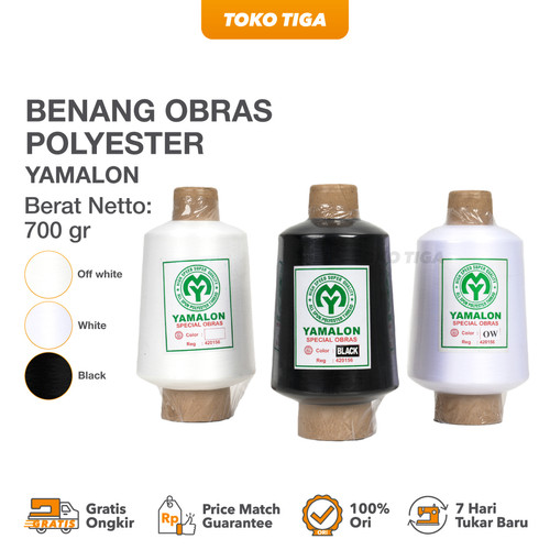 Benang Obras Jahit Polyester Merk Yamalon Ukuan 700 Gram / 1000 Gr / 1 Kg