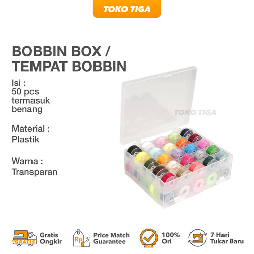 Bobbins/Spool/Spul Set Isi 50 Pcs isi Benang (Mesin Jahit Portable)