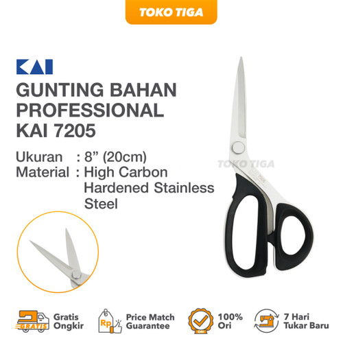 Gunting Kain KAI 7205 8 Inch Japan Profesional Carbon Stainless Steel