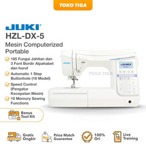 JUKI HZL DX-5 / DX5 Mesin Jahit dan Quilting Computerised Portable