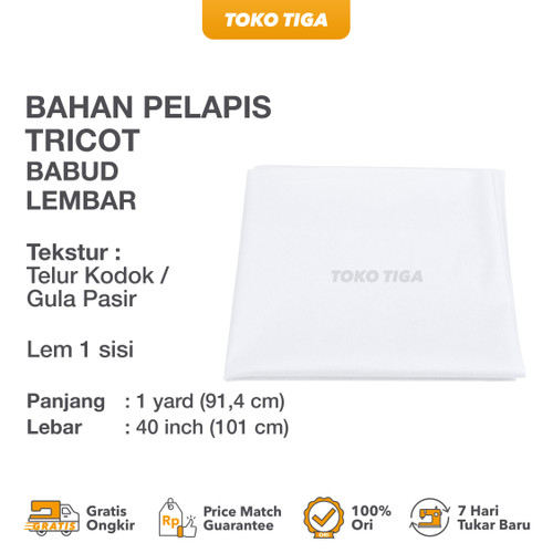 [Lembar] Kain Pelapis Vliselin Gula Pasir / Tricot Bintik Kodok DD8035