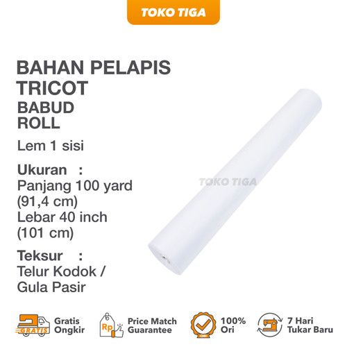 [Roll] Kain Pelapis Vliselin Gula Pasir / Tricot Bintik Kodok DD8035