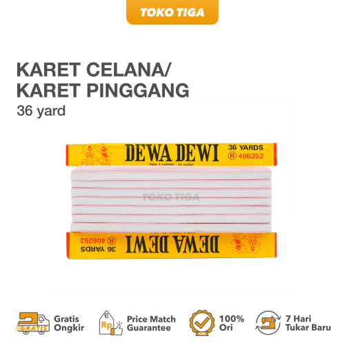 Karet Celana / Karet Pinggang Pakaian Dalam 36 yards Merk Dewa Dewi