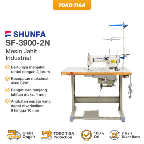 Mesin Jahit Rantai 2 Jarum / Chainstitch SHUNFA SF-3900-2N / SF 3900