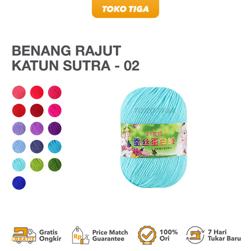 Benang Rajut Katun Sutra / Silk Cotton Yarns Import - 2 (SCT6)