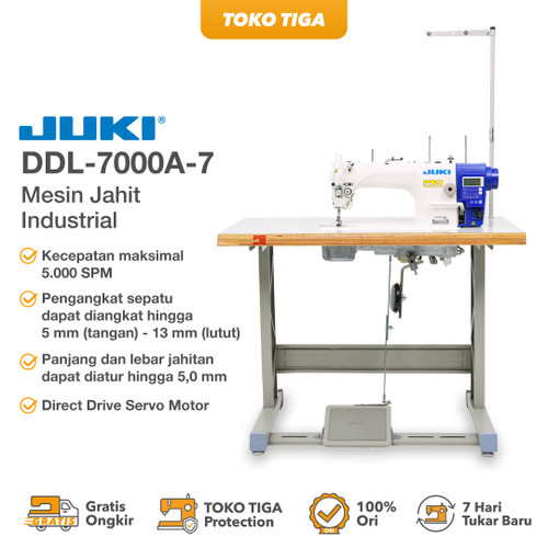 Mesin Jahit JUKI DDL7000A H / DDL7000AH7NBK Otomatis High Speed Servo