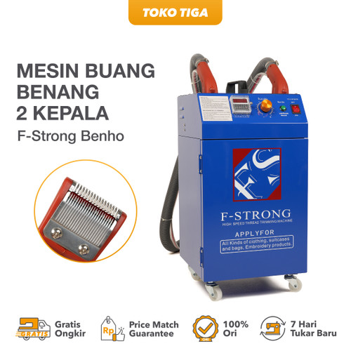 Mesin Buang Benang 2 Kepala Dengan Vacuum / Thread Trimmer Dual Head