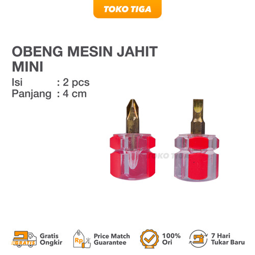 Obeng Mesin Jahit Mini / Screwdriver Set Isi 2 Pcs