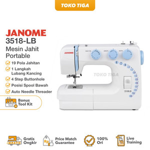 Mesin Jahit JANOME 3518LB / 3518-LB Portable Multifungsi