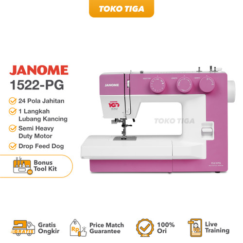 Mesin Jahit JANOME 1522PG / 1522-PG Special Limited Edition Portable